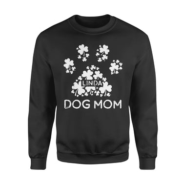 Personalized St. Patrick Gift Idea - Clover Paw Dogmom - Standard Crew Neck Sweatshirt